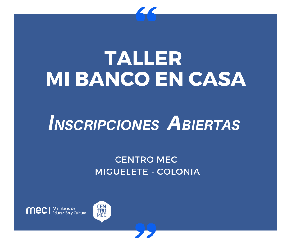 Taller Mi banco en casa