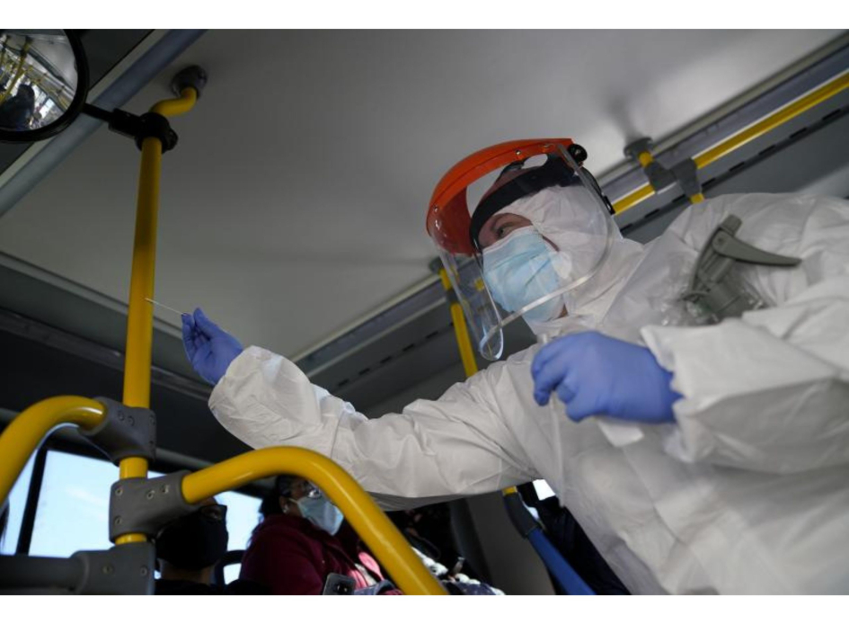 Monitoreo de SARS CoV 2 en omnibus de Montevideo