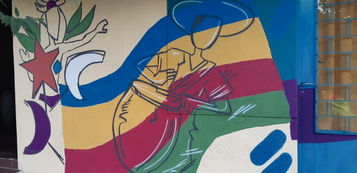 Nueva fachada del Espacio Joven mural_lavalleja