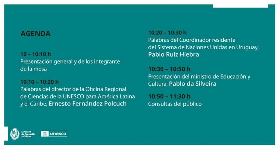 Agenda de la presentación