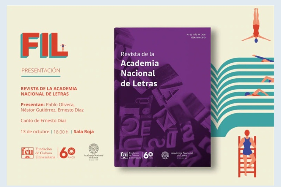Afiche de la presentación de la Revista de la Academia Nacional de Letras en la FIL