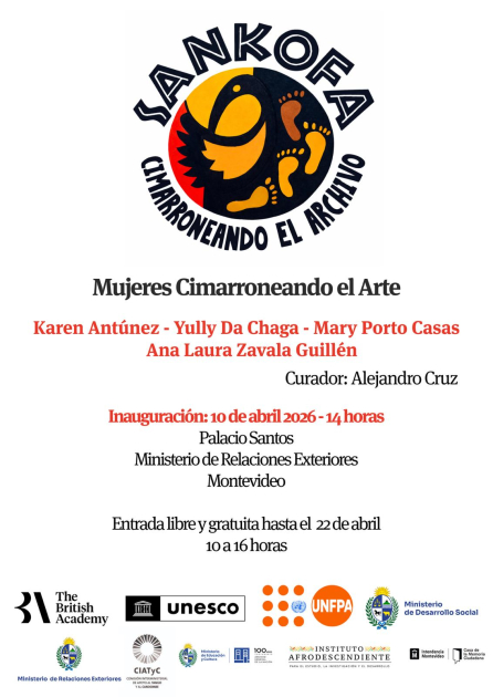 Invitación a la muestra “Mujeres Cimarroneando el Arte” en el Ministerio de Relaciones Exteriores.
