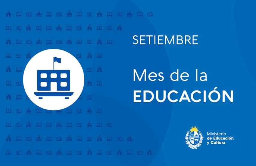 Setiembre, mes de la educación Placa