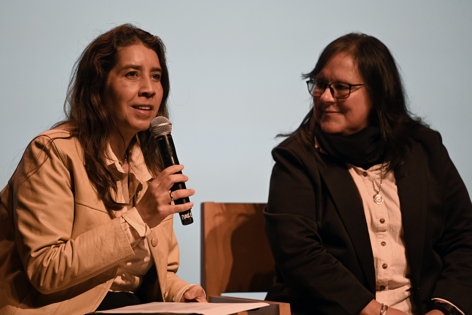 Subsecretaria Gabriela Verde y Representante de UNESCO Alcira Sandoval