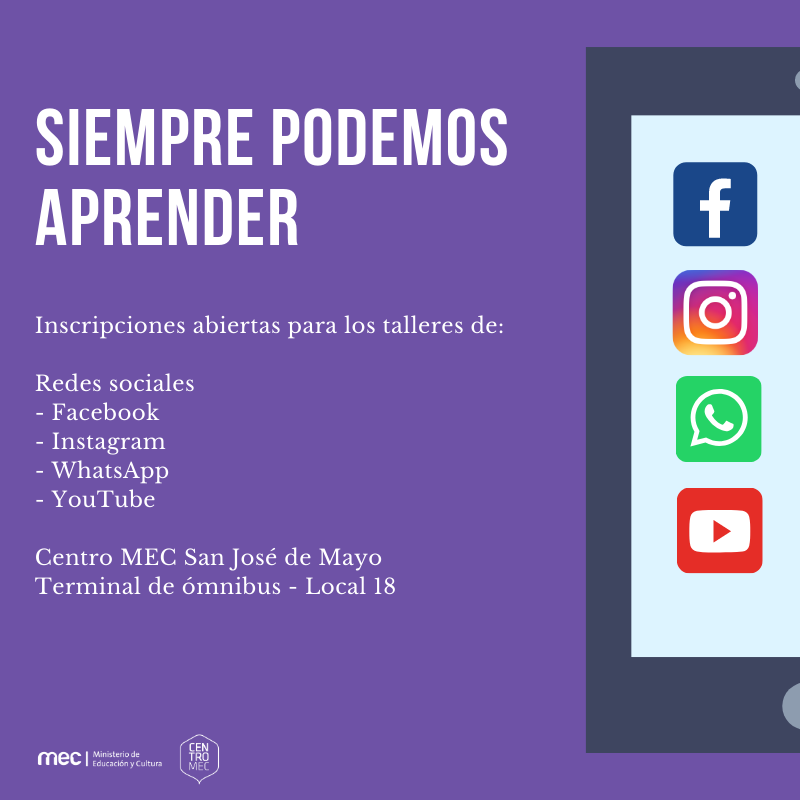 Flyer de uso de redes sociales