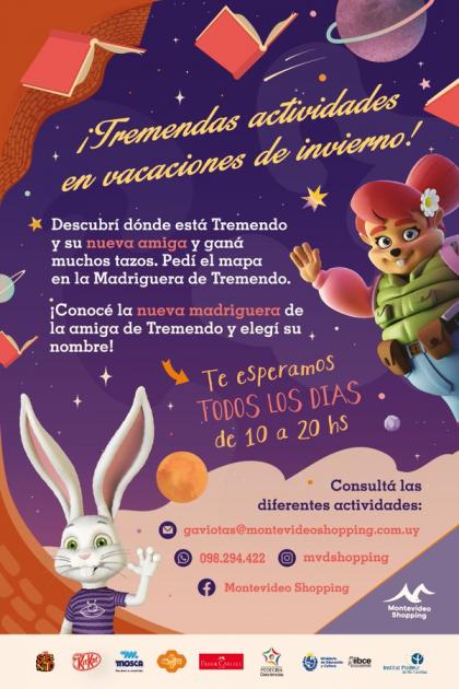 Invitación a las actividades científicas en Mdeo. Shopping - Vacaciones de invierno 2022