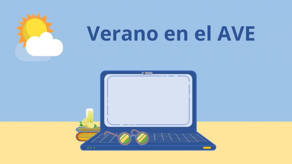 Verano en el AVE Computadora sobre la arena