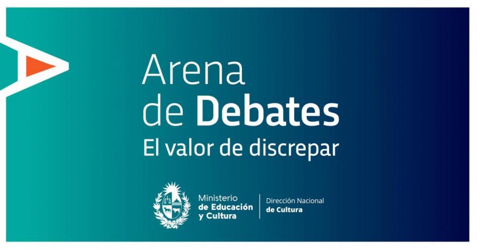 Arena de debates Gráfica con texto Arena de Debates. El valor de discrepar