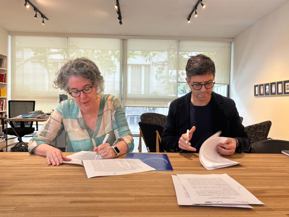 Directora nacional de Cultura, Mariana Wainstein y Román Viñoly, Presidente de la Fundación Viñoly Directora nacional de Cultura, Mariana Wainstein y Román Viñoly, Presidente de la Fundación Viñoly