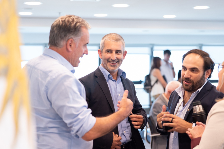 Yamandú Orsi, Pablo Caggiani y Gonzalo Civila