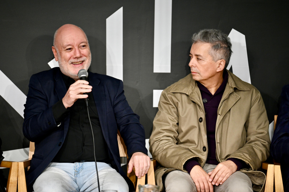 Autoridades y el equipo de producción de la opera, presentes en la conferencia de prensa