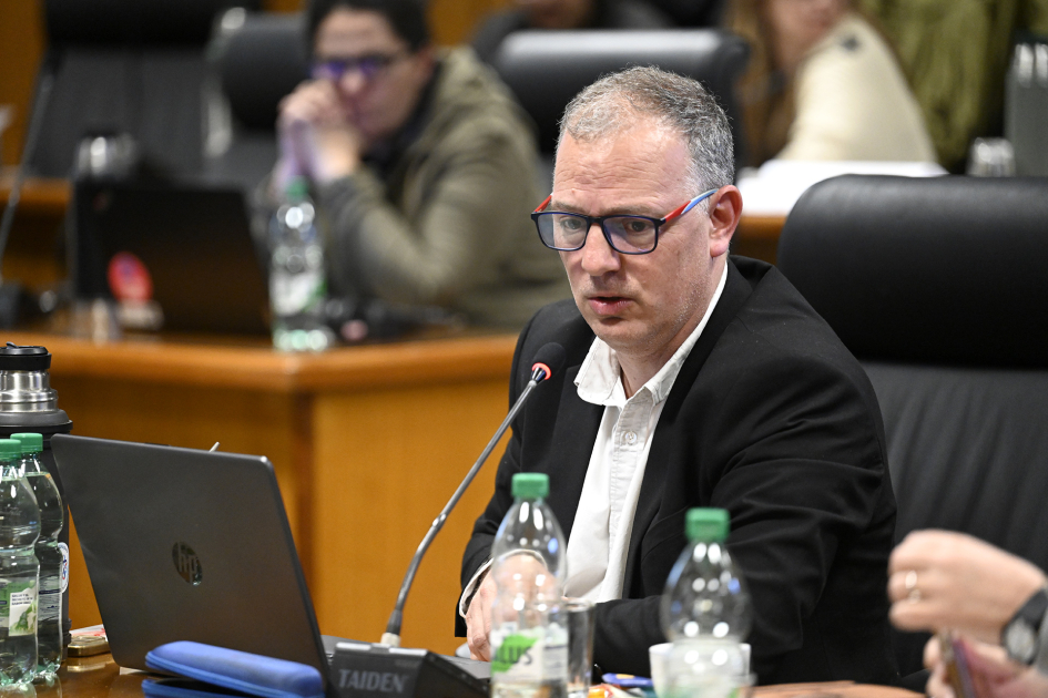 Gabriel Quirici en el parlamento