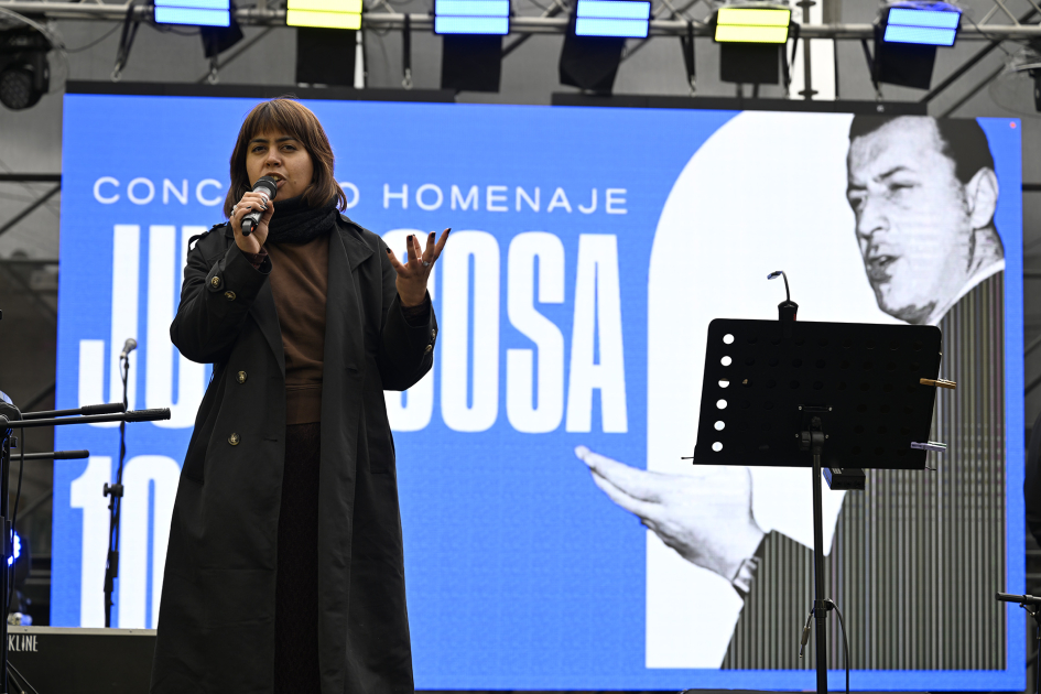 Alcaldesa del Municipio de Las Piedras, Romina Espiga, presente en el homenaje a Julio Sosa