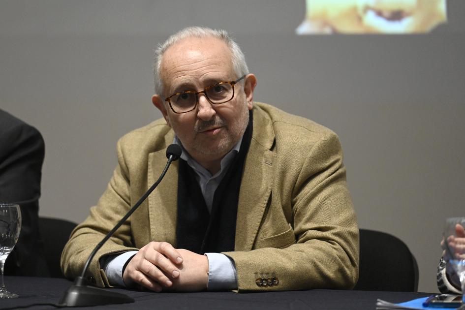 Pablo da Silveira durante la presentación del Fidae en Torre Ejecutiva