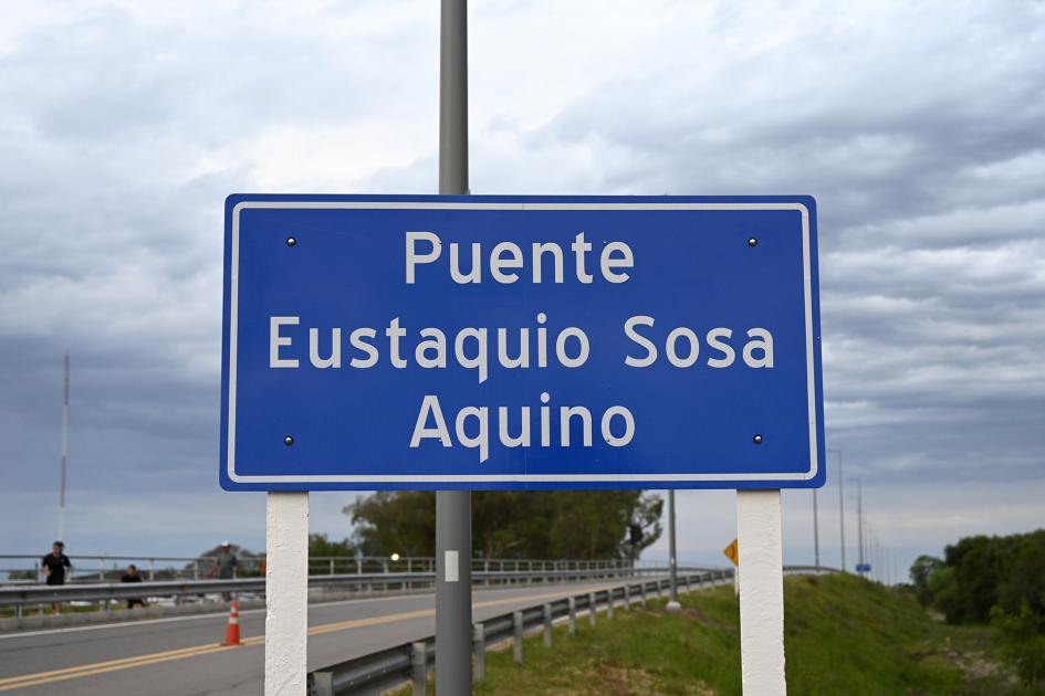 Puente sobre el río Cebollatí, renombrado como «Eustaquio Sosa Aquino».