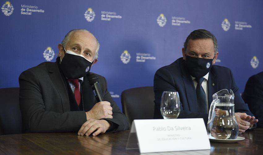 Ministro de Educación y Cultura, Pablo da Silveira y secretario de la Presidencia, Álvaro Delgado Ministro de Educación y Cultura, Pablo da Silveira y secretario de la Presidencia, Álvaro Delgado
