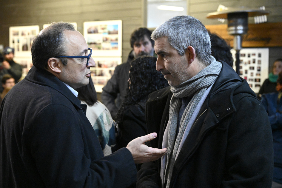 Director General del MEC; Carlos Varela Ubal, acompañado del Presidente de ANEP, Pablo Caggiani