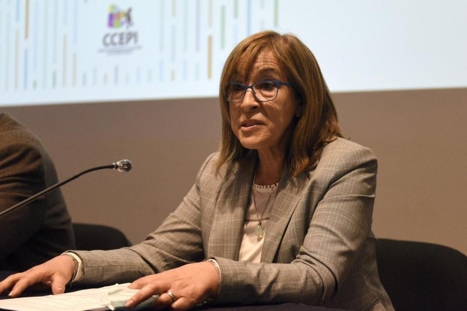 Subdirectora de la Dirección General de Educación Inicial y Primaria, Olga de las Heras hablando