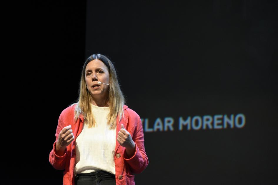 La científica Pilar Moreno durante su exposición en EUREKA!