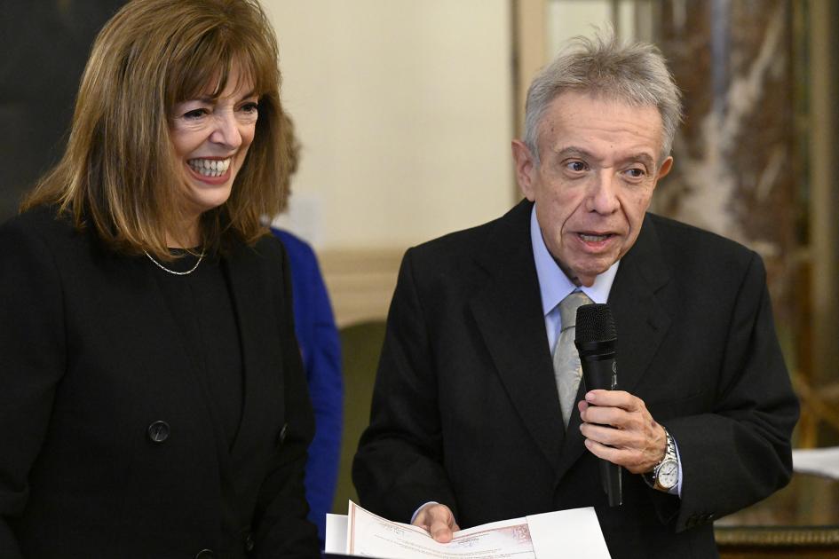 Ana Ribeiro y Julio Frade, secretario ejecutivo del CDM.