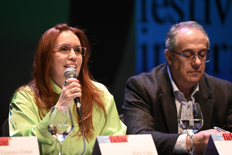 Directora Nacional de Cultura, María Eugenia Vidal, con el Ministro, José Carlos Mahía 