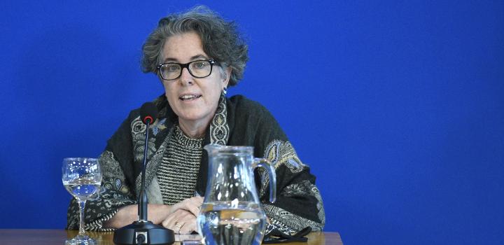 Directora Nacional de Cultura, Marian Wainstein, hablando Directora Nacional de Cultura, Marian Wainstein, hablando