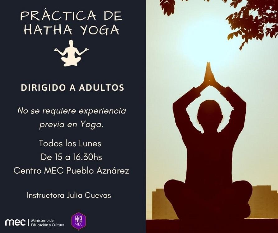 Invitación a práctica de Yoga Placa de invitación