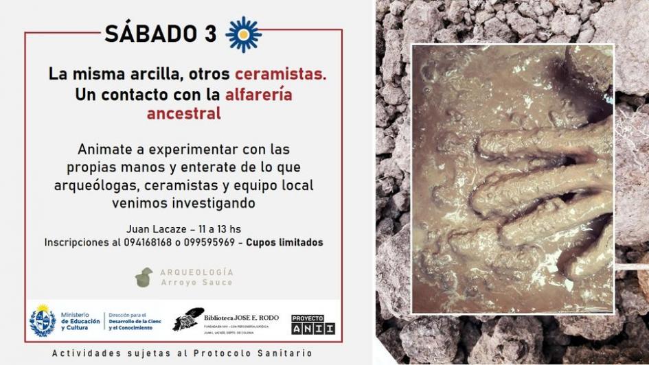 Afiche actividad "La misma arcilla, otros ceramistas" en Juan Lacaze. Afiche actividad "La misma arcilla, otros ceramistas".