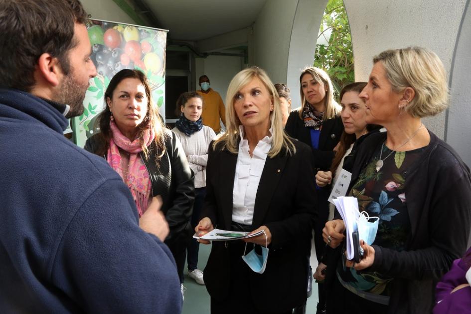 Investigador del INIA, Susana González, vicepresidenta de la Nación Beatriz Argimón, Cecilia Scorza 