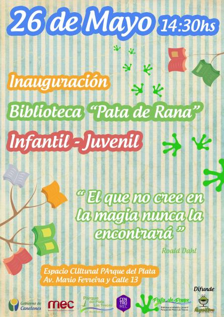 Inauguración Biblioteca infantil-juvenil Pata de rana Inauguración Biblioteca infantil-juvenil Pata de rana