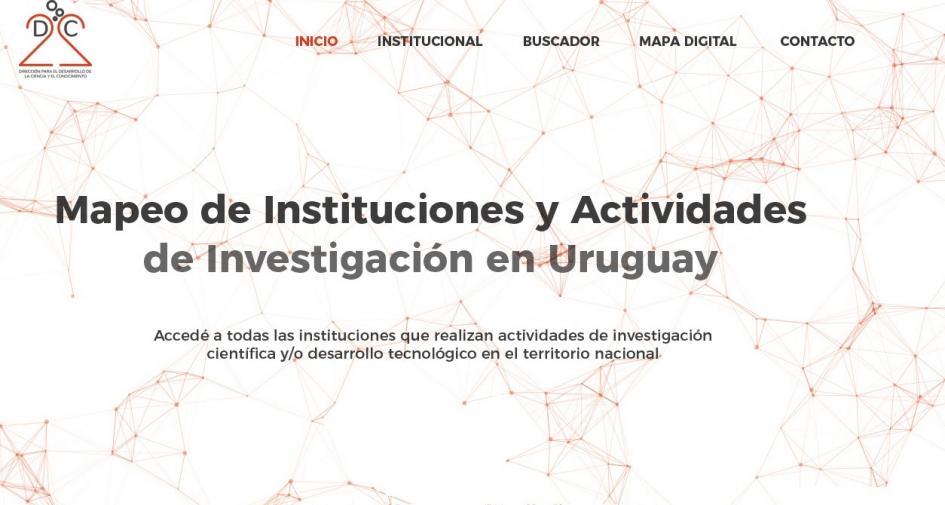 Imagen de inicio del Mapeo de Instituciones y Actividades de Investigación en Uruguay q Imagen de inicio del Mapeo de Instituciones y Actividades de Investigación en Uruguay q