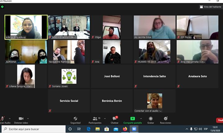 Videoconferencia charla fundación Chamangá Participantes de la videoconferencia