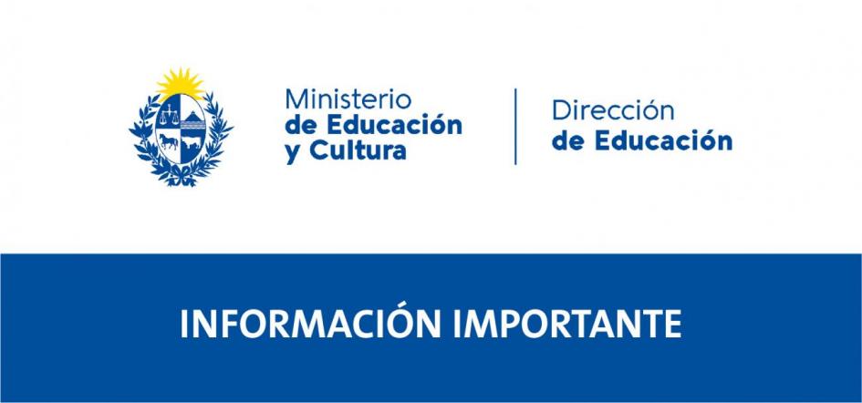 Comunicado Logo Ministerio de educación y cultura más texto Información importante