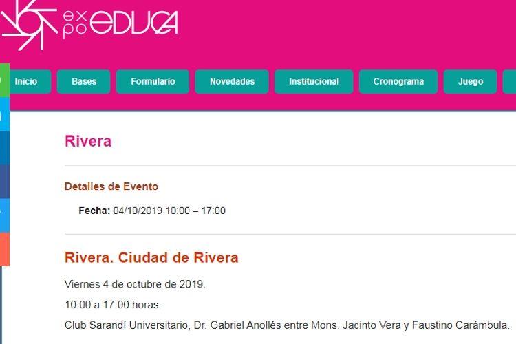 Expo Educa se realizará el viernes 4 de octubre Placa invitación