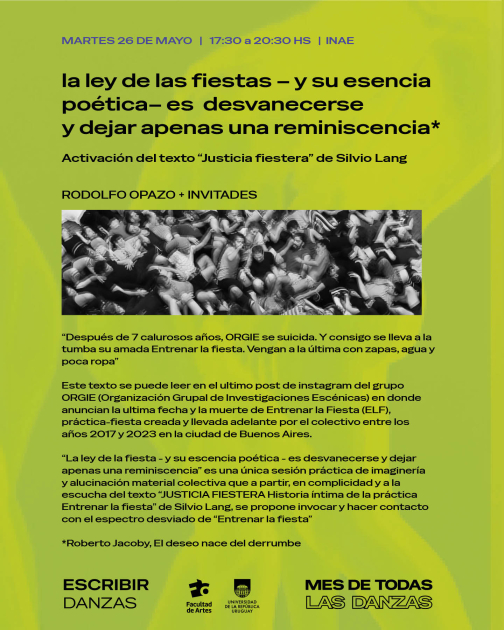 Escribir danzas propone encuentros y experiencias colectivas en el Mes de Todas las Danzas Escribir danzas propone encuentros y experiencias colectivas en el Mes de Todas las Danzas
