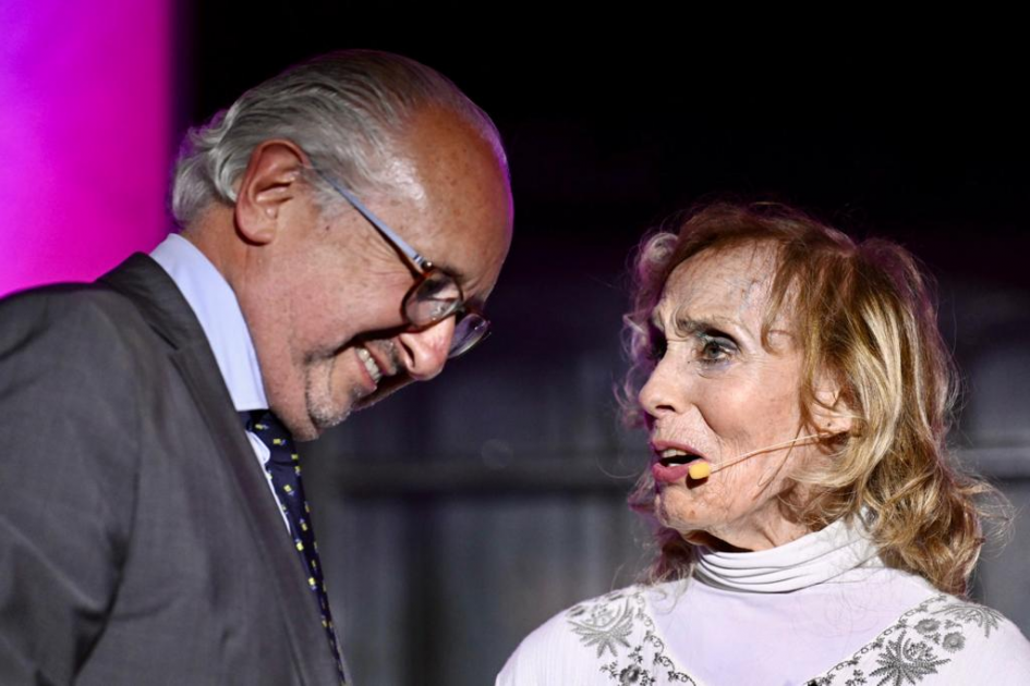 El ministro Da Silveira y la actriz Estela Medina. El ministro Da Silveira y la actriz Estela Medina.
