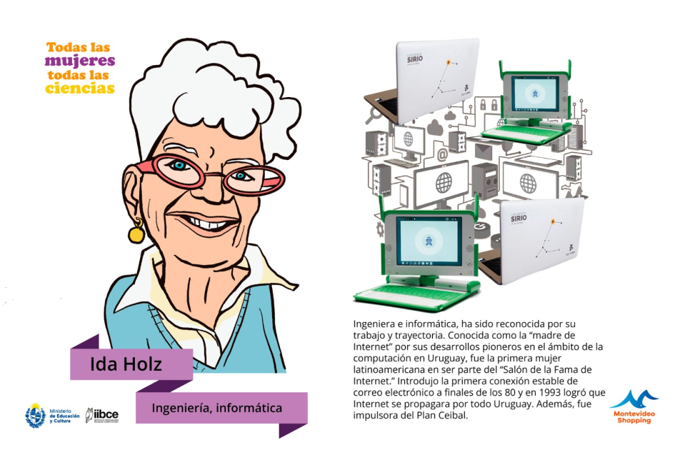 Ilustración de Ida Holz de la muestra Todas las mujeres, todas las ciencias