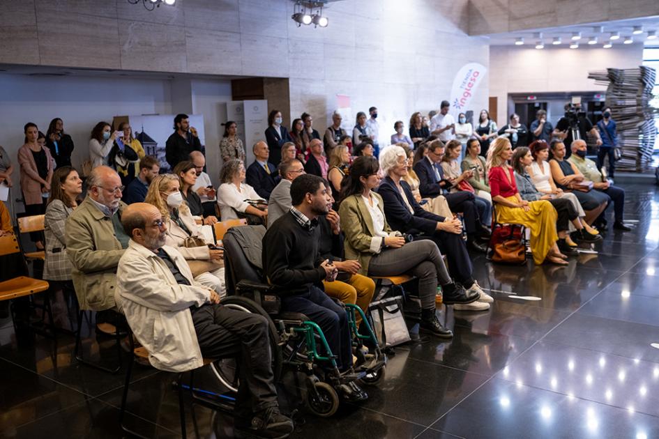 La conferencia se realizó en el Perifoneo del Auditorio Nacional del Sodre Plano general de la sala