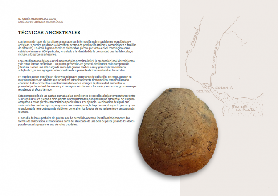Imagen 2 - Alfarería Ancestral del Sauce. Catálogo de Cerámica Arqueológica Imagen 2 del catálogo, ejemplo de técnicas ancestrales