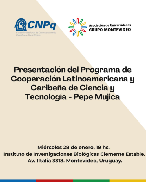 Invitación presentación del Programa de Cooperación Latinoamericana y Caribeña de Ciencia y Tecnolog