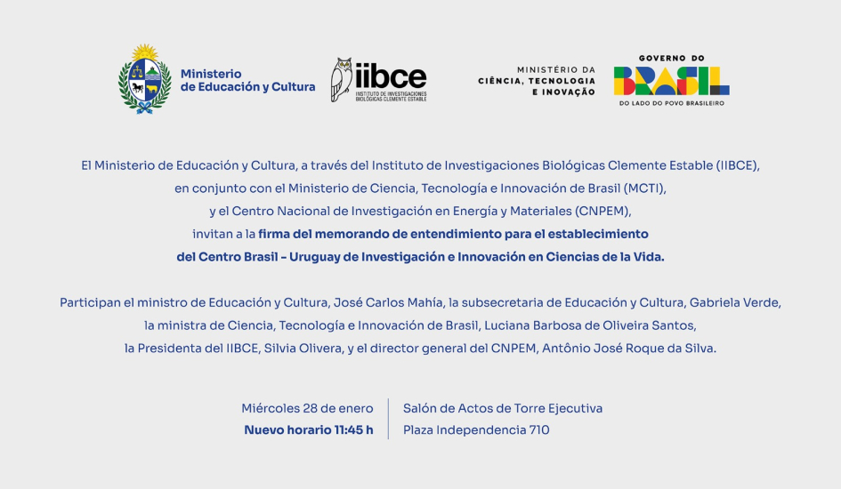 Invitación a la firma del memorando de entendimiento Uruguay-Brasil
