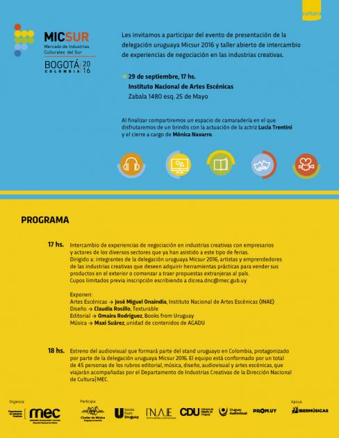Invitación digital lanzamiento Micsur 29.9.2016 Invitación digital lanzamiento Micsur 29.9.2016