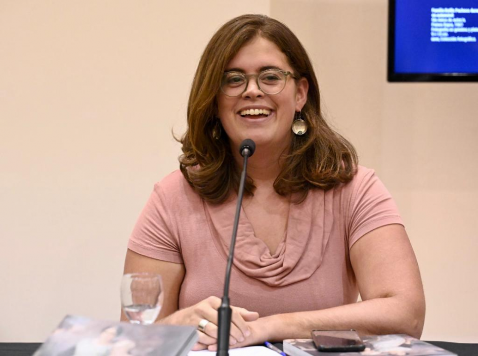 Clara von Sanden, una de las autoras del catálogo y técnica del MHN. Clara von Sanden, una de las autoras del catálogo y técnica del MHN.