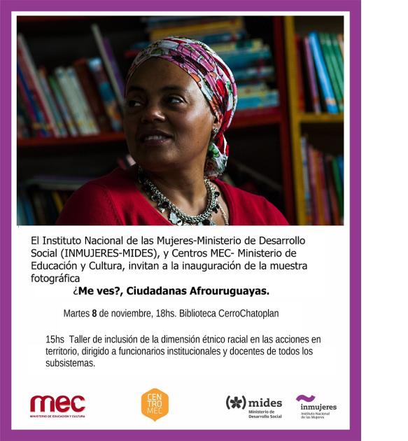 Muestra "¿Me ves? Ciudadanas Afrouruguayas".