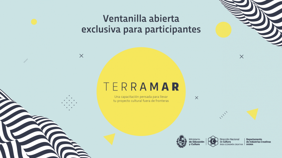 Terramar 2022 título sobre círculo amarillo simulando el sol