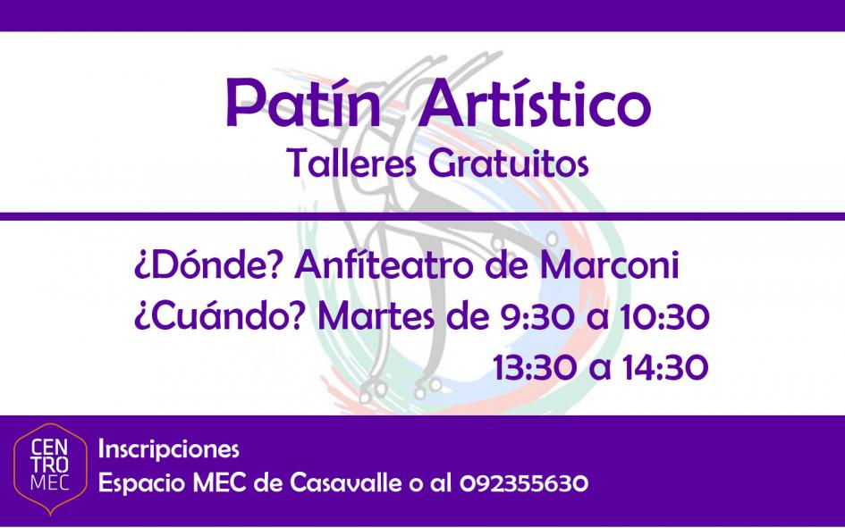 Invitación para taller de patinaje artístico Placa de invitación