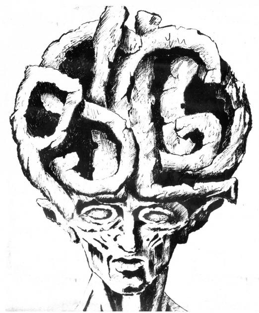dibujo disco dibujo disco, cerebro formando palabra psiglo