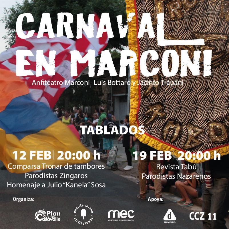 Afiche de carnaval en Marconi