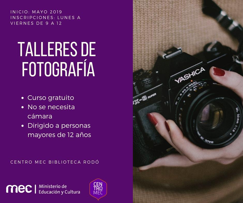 Invitación para taller de fotografía Placa invitación