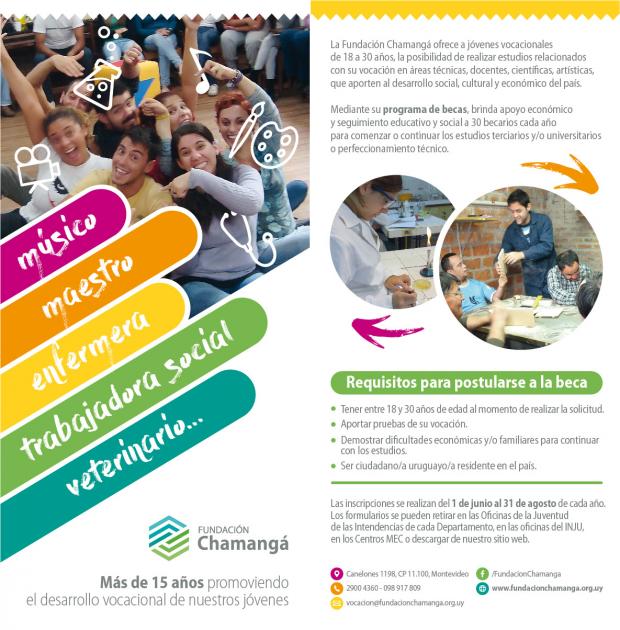Becas Fundación Chamangá Afiche para postular